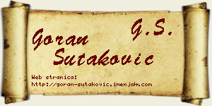 Goran Šutaković vizit kartica